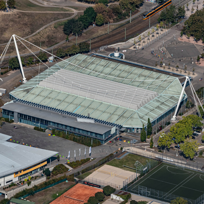Europahalle Luftaufnahme
